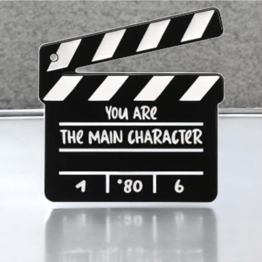Movie Clapperboard Enamel Pin You Are The Main Character Film Slate Actor Gift - Picture 4 of 4